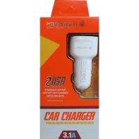 Megatech 5.0v Beyaz 3.1a 2usb Araç Çakmak Şarj Aleti - 1